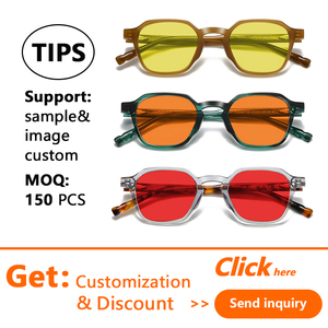 オレンジレンズアンチブルーライトメガネ,クラシック高品質アセテートフルフレームユニセックス眼鏡光学フレーム - Product Image 2