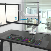 Vente en gros 20KG support de montage pour écran d'ordinateur PC robuste support de ressort à gaz flexible avec bras inclinable à 90 degrés direct d'usine