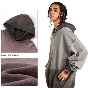 Heavyweight Unisex 380GSM Logotipo personalizado Imprimir Bordado Oversize Mens Wash Pullover Hoodie - Product Image 3