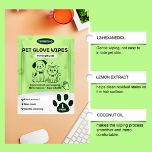 Salviette Guanto YEGBONG per Cani e Gatti - Guanti per Toelettatura Senza Risciacquo con Estratto Vegetale, Pulizia Delicata e Deodorante, Monouso - Product Image 4