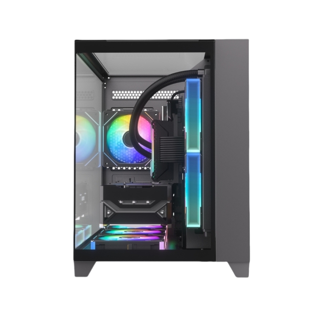 3 Sides TG Glass Fish Tank PC Game Computer Gamer Case Mid-Tower Aluminum Alloy Micro-ATX/Mini-ITX Support
