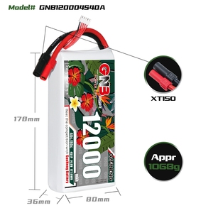 Batería LiPo GAONENG GNB 4S 14.8V 12000mAh 40C 80C XT150 RC para Drones Agrícolas de Gran Escala, Coches RC, Camiones RC, Traxxas TRX - Product Image 3