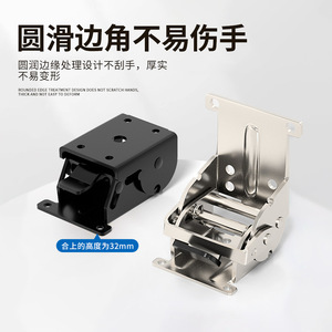 Folding Hinge 90 To 180 Degree Self <b>Locking</b> Surface Mount Cold Rolled Steel Multi Angle Furniture Hinge - Product Image 2