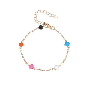 Ingrosso bracciale cuore nuovo stile ins, bracciale con occhi e cuore multicolori, bracciali a catena in metallo con zirconi di cristallo - Product Image 5