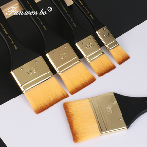 Panwenbo-Pinceau d'artiste à manche en bois, 5 tailles, en nylon, adapté à l'huile, à l'acrylique et à l'<span class=keywords><strong>aquarelle</strong></span> - Product Image 5