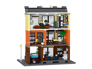 XMORK Giocattoli da Costruzione <span class=keywords><strong>Stazione</strong></span> <span class=keywords><strong>di</strong></span> <span class=keywords><strong>Polizia</strong></span> con Luci LED, Giocattoli Educativi per Bambini, Plastica ABS, 1445 Pezzi, per 14+ Anni - Product Image 3