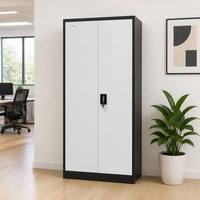 Archivador de Acero Resistente de Doble Puerta con Cerradura y 5 Estantes para Almacenamiento de Archivos Fiscales y Libros de Contabilidad para Firmas Contabiles