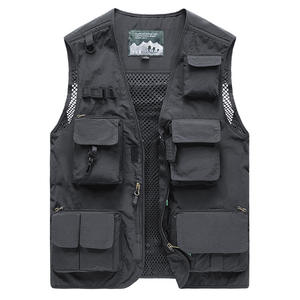 Gilets de pêche multi-poches, respirants, en maille, pour activités de plein air, photographie, randonnée, sport, <span class=keywords><strong>gilet</strong></span> <span class=keywords><strong>sans</strong></span> manches en maille pour homme - Product Image 6