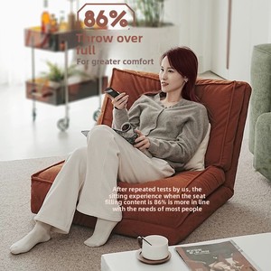 Divano <span class=keywords><strong>Letto</strong></span> Pieghevole in Tessuto con Struttura in Legno Personalizzabile, Divano Singolo Trasformabile per Uso Domestico - Product Image 2