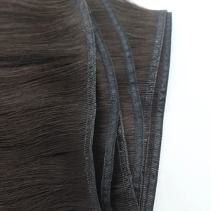 Extensiones de cabello humano 100% de fábrica al por mayor, pelo plano de trama de cuña estrecha de alta calidad, negro, Rubio, doble dibujado, 8 - 30 pulgadas - Product Image 5