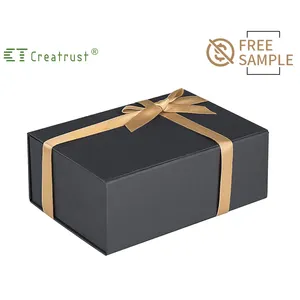 Creatrust-cajas de papel de embalaje personalizadas, OEM ODM, elegantes y simples, plegables, respetuosas con el medio ambiente, para regalo