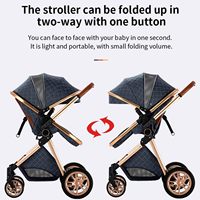 Fournisseur de la Chine Poussette de luxe pour bébé 3 en 1 Poussette pliante bidirectionnelle haute landau pour bébé avec siège auto