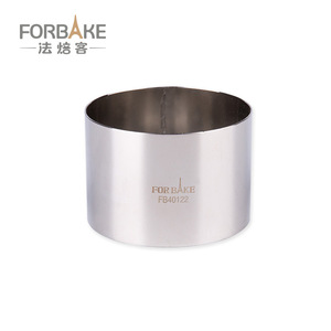 Fabake Mini Mousse Ring Stainless Steel Cylindrical Baking <b>Mold</b> For Cake Dessert 3 Pieces Set - Product Image 4
