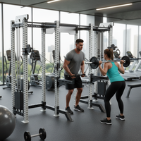 Equipo de gimnasio todo en uno Máquina de cruce de cables Smith Fitness Cable multifuncional Crossover Power Rack