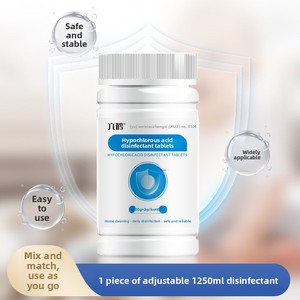 Comprimés effervescents de désinfection à l'acide hypochloreux Liuhe Six Cranes 100g en bouteille, personnalisables OEM pour animaux de compagnie et machines à laver publiques - Product Image 2