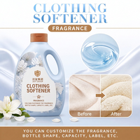 Lessive liquide assouplissante Full Bleed Mist Blue OEM pour vêtements, parfum longue durée, fraîcheur, produits de nettoyage