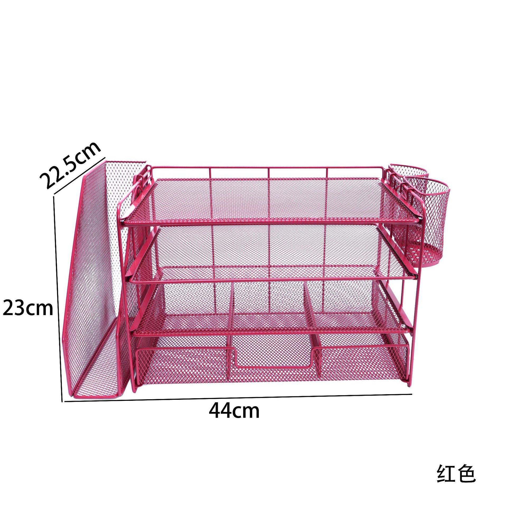 Red [with metal pen holder drawer]