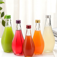 Lekvrije 250ml 350ml 500ml herbruikbare transparante glazen fles voor koudgeperste thee, sap en dranken met metalen schroefdop