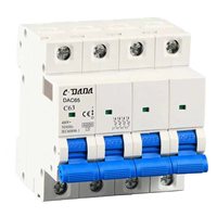 CDADA Nuevo Diseño DAC65 MCB 4 Polos 63A 50/60Hz 6kA C65 CA Capacidad de Ruptura  Voltaje Nominal
