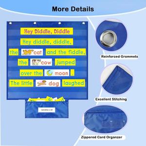 Organizador de Bolsillo Estándar para el Aula y Educación en Casa, con 7 Tiras Transparentes para Frases, Soporte para Tarjetas de Palabras Visuales, Suministros para Oficina y Escuela - Product Image 3