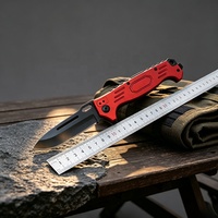 Couteau de camping et de chasse multifonctionnel avec lame en acier inoxydable et manche en aluminium, personnalisable OEM pour une utilisation en cas d'urgence