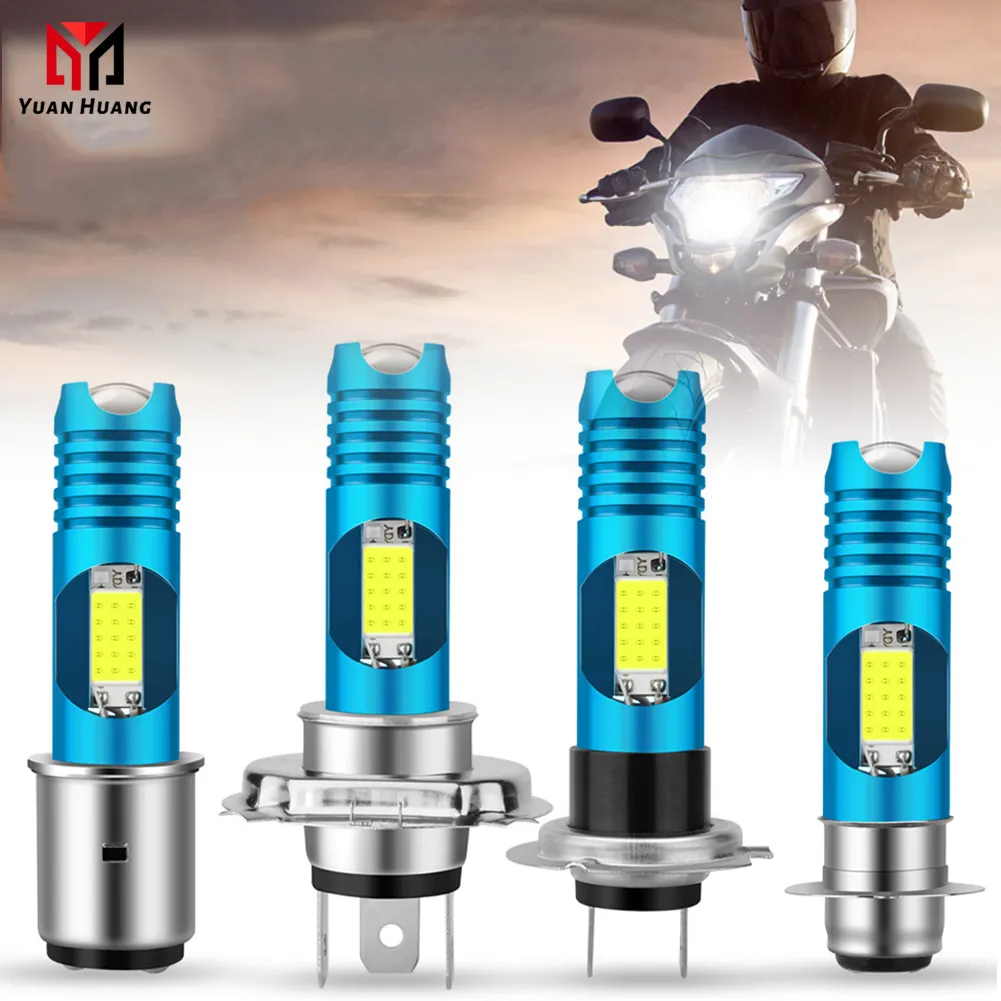 Motorcycle Headlights BA20D H4 P15D LED Headlight Bulbs 3000LM 30W Motorbike Headlight Practical Super Bright Outdoor Fog Lamp