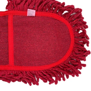 Tête de balai serpillère plate en coton pur coréen pour usage domestique, pour l'application d'huile et de cire, rouge 60 cm, avec logo et couleur personnalisables, produit phare à l'exportation - Product Image 3