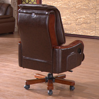 Chaise de bureau ergonomique de style chinois en cuir véritable pour atelier et usage domestique – Vente en gros fabricant