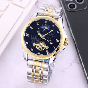 Montre de sport de luxe pour homme, design original 2025, mouvement mécanique en alliage, aiguilles en verre, bracelet en acier inoxydable, phase de lune - Product Image 2