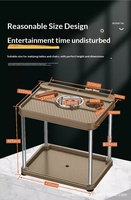 Table à thé pliable haut de gamme de style américain en plastique, avec porte-boissons intégré, petite table d'appoint d'angle pour jeux et tasses à eau