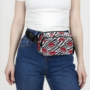 Nueva Riñonera Deportiva Personalizada con Estampado KISS, de Nailon, con Cierre, Impermeable, Correa de Hombro Ajustable - Product Image 6