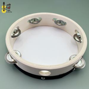 Tambourin lion personnalisé de 8 pouces 10 pouces instruments de musique à main en bois tambourin à <span class=keywords><strong>percussion</strong></span> pour adultes <span class=keywords><strong>tambour</strong></span> en bois - Product Image 5