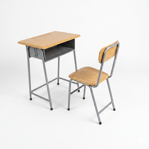 Chaise de formation moderne de haute qualité pour étudiants avec table fixe, construction en métal et PP, pour salle de classe et usage commercial PT-106D - Product Image 1