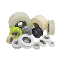 Rouleau de guidage de convoyeur en plastique en forme de U de précision, alésage 4 mm, en POM, nylon, POK, PEEK