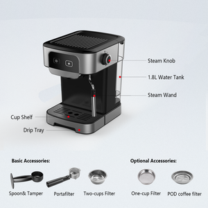 Vente en gros Boîtier en acier inoxydable pour cafetière électrique moderne européenne avec affichage à usage domestique - Product Image 5