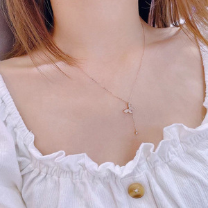 Elegante collana con ciondolo per donna, catena alla clavicola alla moda, gioielli da indossare tutti i giorni - Product Image 3