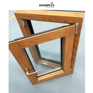 Shandong Manufacturer Special Styles Welding Security Grill Vintage Shape Glass 5X8 Tilt Turn Wood Aluminum Windows