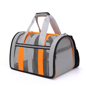 Customized Four Sides PC Mesh Window with Side Pocket for Pad Breathable Portable <b>Pet</b> <b>Carrier</b> <b>Pet</b> Travel <b>Carrier</b> Bag - Product Image 1