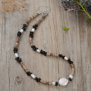 Collier de perles de corail baroque naturel de Taïwan, perles rouges de conception africaine nigériane du <span class=keywords><strong>Bénin</strong></span>, pour mariage, fête, cadeau en acier inoxydable - Product Image 3