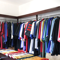 Robes de chœur à manches ouvertes à nervures bleues personnalisées avec logo brodé Vêtements