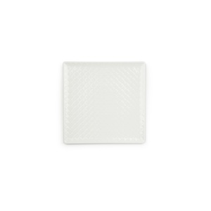 Assiette carrée en céramique Excelsa Antalya 25,5x1,5 cm, blanche, fabriquée en Pologne - Product Image 1
