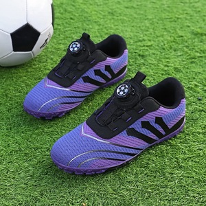 Nouvelles Chaussures de Football TF pour Enfants Printemps-Été, Respirantes en Maille avec Boucle Rotative, pour Garçons Élèves du Primaire, en TPU - Product Image 3