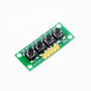 Module de clavier à <span class=keywords><strong>4</strong></span> touches 1x4, 5 broches, carte MCU pour projet d'expérimentation de conception de <span class=keywords><strong>classe</strong></span> pour étudiants, projet de fin d'études - Product Image 1