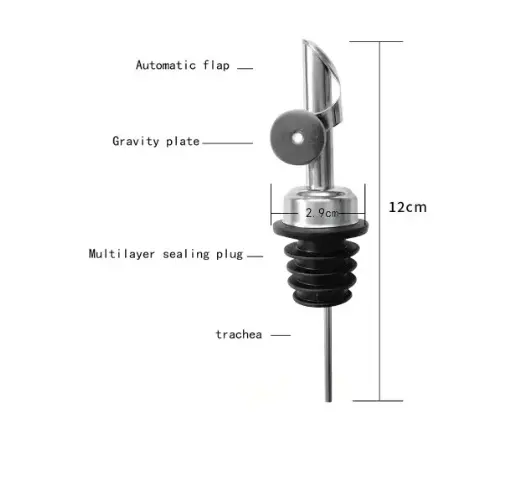304オイルボトルストッパーキャップディスペンサースプレーヤーロックワイン注ぎ口ソースノズル酒漏れ防止プラグボトルストッパーキッチンツール
