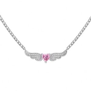 Collar con Colgante de Corazón y Alas de Circonia 5A, Cadena de Plata S925, Diseño Elegante y Moderno de Dylam, Joyería Fina que No se Deslustra - Product Image 1