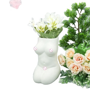 Florero con forma de cuerpo para mujer, jardinera con forma de cuerpo para mujer, <span class=keywords><strong>maceta</strong></span> Bohemia para el rostro, <span class=keywords><strong>maceta</strong></span> para flores, jarrones para la cabeza bohemios, decoración feminista para el <span class=keywords><strong>busto</strong></span> - Product Image 1
