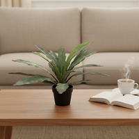 Prix usine Artificielle Intérieur/Extérieur Décor À La Maison En Pot Feuilles Vertes avec Simulation Réaliste Nouveau Style Offre Spéciale Plante En Plastique