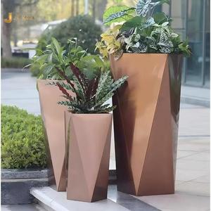 EX1044 Durable Large Stainless Steel Planter Box for Garden Hotel Entrance Plaza Decoration - Product Image 1