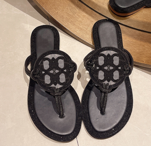 Ciabatte di Lusso di Alta Qualità Tb con Cinturino Rhinolite, Sandali in Stile Europeo, Pantofole Estive da <span class=keywords><strong>Spiaggia</strong></span> per Signore - Product Image 3