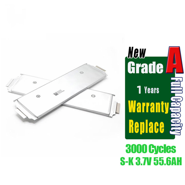 3.7V 55.6Ah NCM Pouch Cell Lithium Ion Battery Electric Cars/E-Bikes/Scooters/Solar ESS Semi-solid State 3000-Cycle 3C Discharge